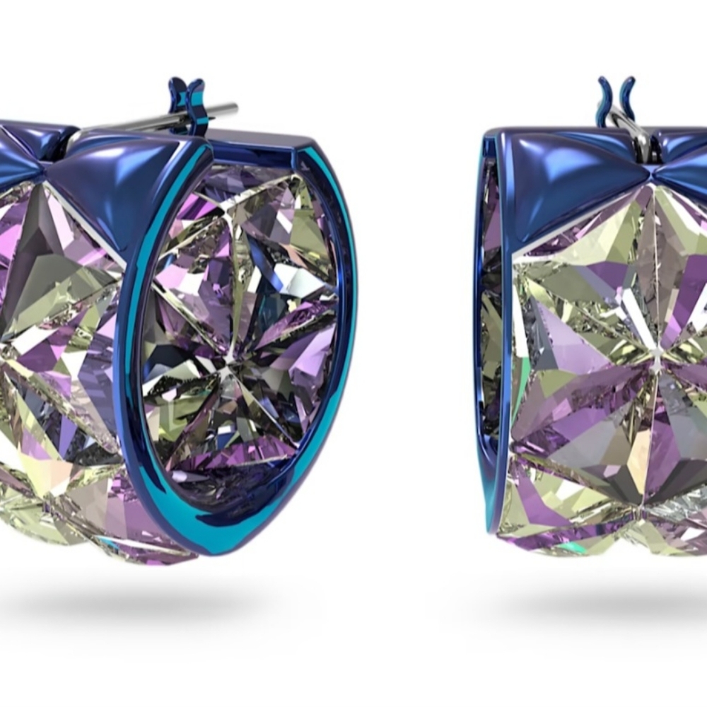 Swarovski Curiosa hoop Earrings Blue